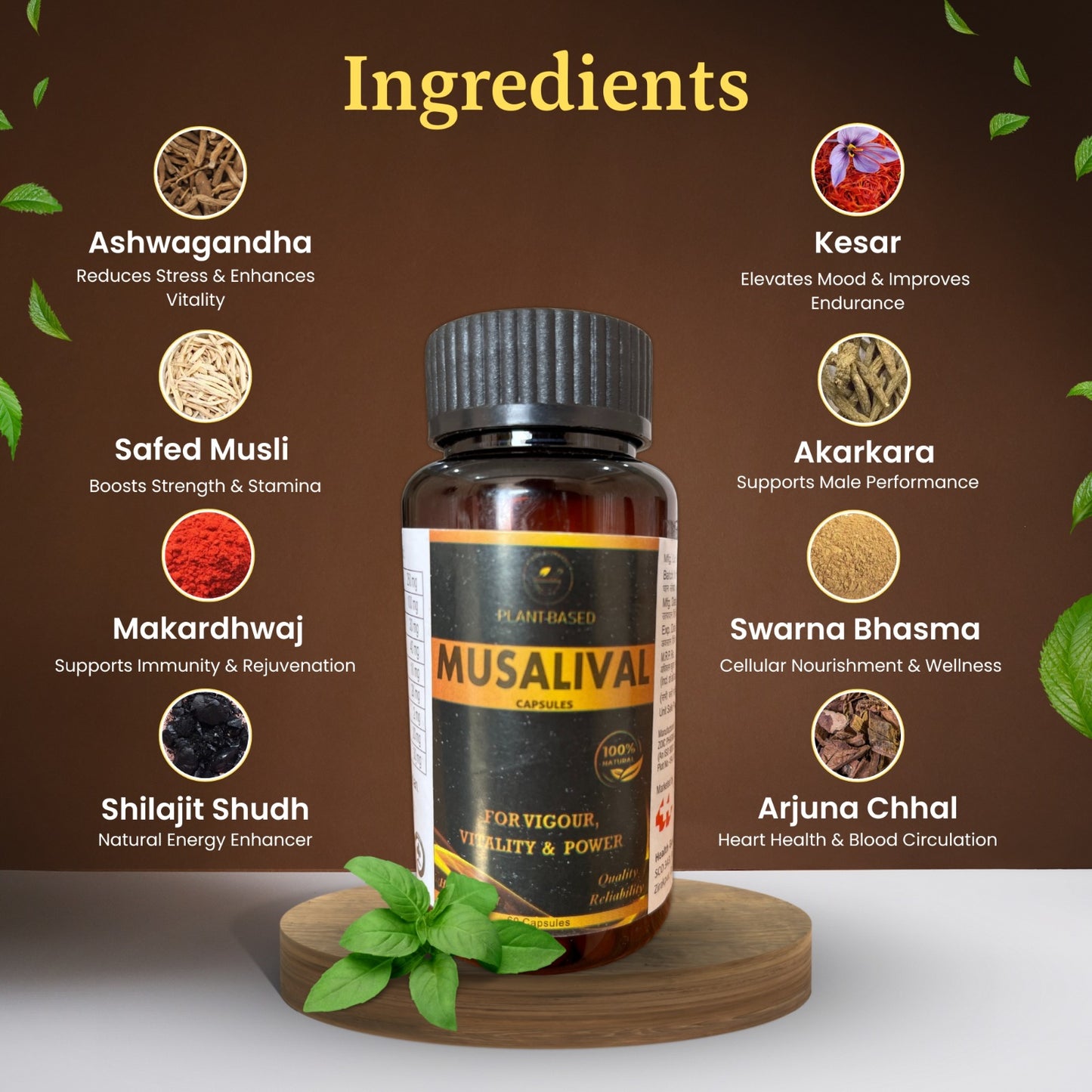 MUSALIVAL CAPSULES | Plant-Based Ayurvedic Formula for Strength, Stamina & Vitality