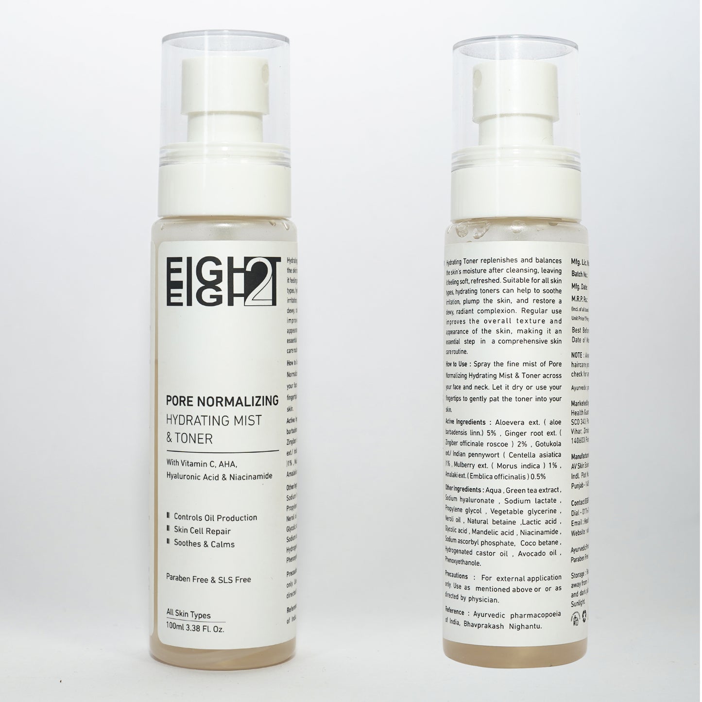 EIGHT TO EIGHT HYDRATING MIST AND TONER