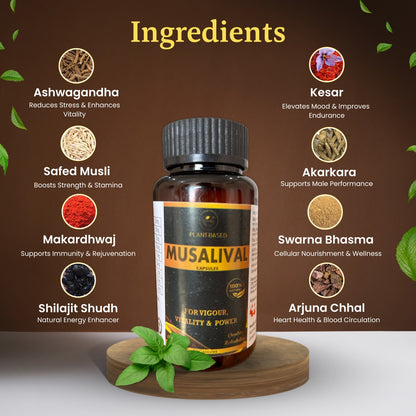 MUSALIVAL CAPSULES | Plant-Based Ayurvedic Formula for Strength, Stamina & Vitality